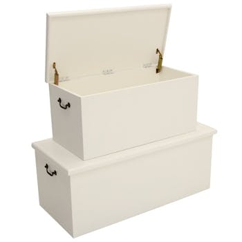 Lot de 2 coffres hévéa TRADITION