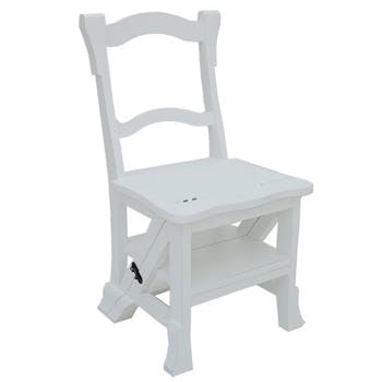 Chaise libraire escabeau bois hévéa massif TRADITION