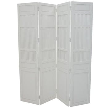 Paravent 4 volets hévéa 40x180cm TRADITION