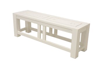 Bancs gigognes (lot de 2) hévéa 125x35x42cm TESSA