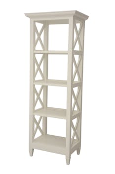 Colonne de rangement croisillons hévéa 60x40x160cm MAORI