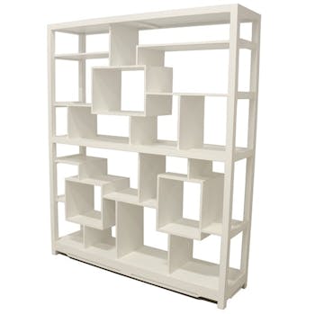 Bibliothèque étagère destructurée hévéa 160x190cm MAORI