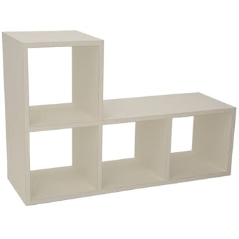 Etagère cubes Hévéa 4 niches 82x40x120cm TRADITION