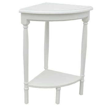 Sellette d'angle Hévéa double plateaux 57x40x74cm TRADITION