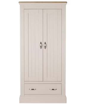 Armoire penderie bois de chêne et pin 1 tiroir PORTLAND