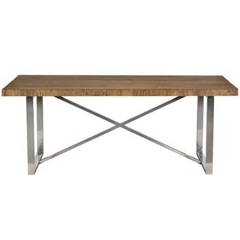 Table à manger moderne chêne acier 240 cm RIVERSIDE