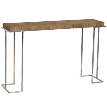 Console moderne chêne acier RIVERSIDE