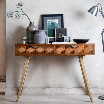 Console bois et marqueterie SYRACUSE