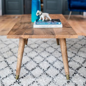 Table basse bois et laiton BROADWAY