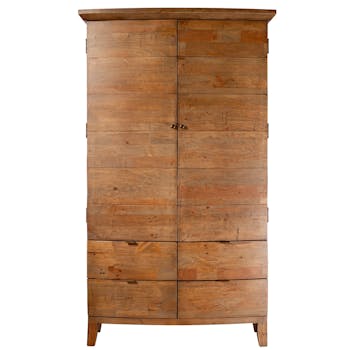 Armoire penderie en bois recyclé 114 cm BELFAST