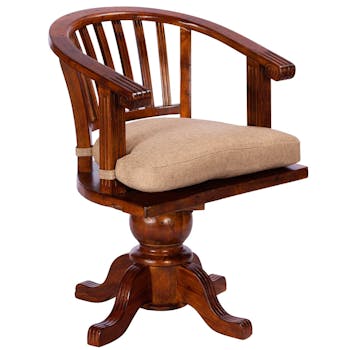 Chaise de bureau pivotante en bois recyclé OXFORD