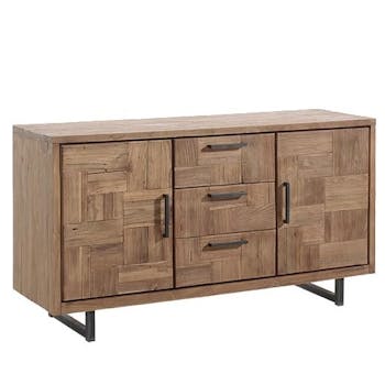 Buffet bas teck 2 portes 3 tiroirs BALI