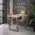 Table bar bois de manguier acier 135 cm LUCKNOW