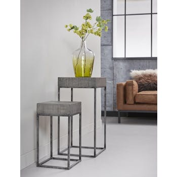 Sellette bois de manguier gris 70 cm LUCKNOW