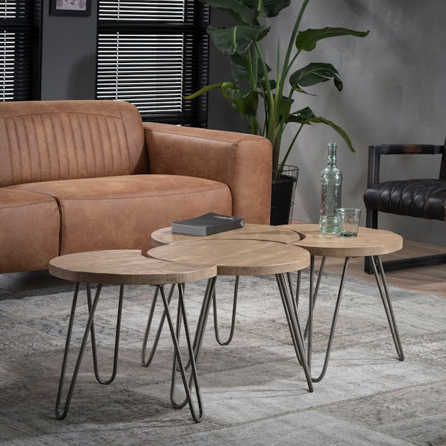 Table basse modulable ronde (4 pièces) LUCKNOW | Tables basses | Pier ...