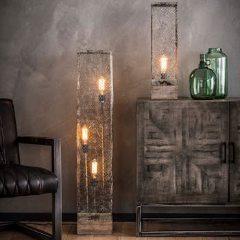 Lampe colonne industrielle effet maille GM TRIBECA
