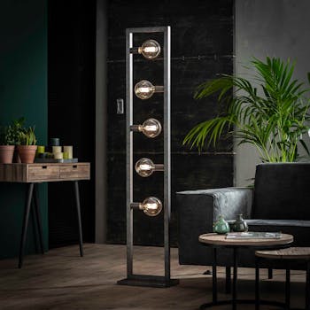 Lampadaire industriel 5 lampes horizontales NIAGARA