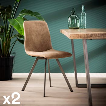 Lot de 2 chaises salle à manger JAVA réf.30022004