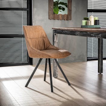 Chaise scandinave marron TRIBECA