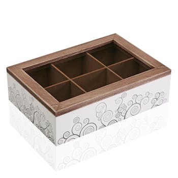 Boîte à thé motif spirale