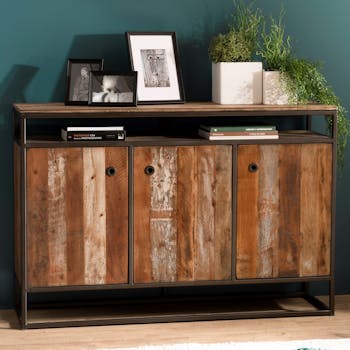 Buffet 3 portes bois recyclé SWING
