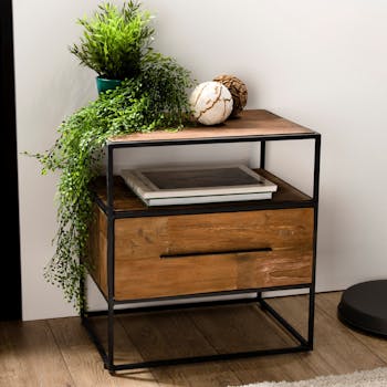 Table de nuit bois recyclé SWING
