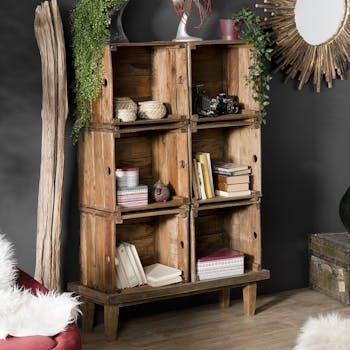 Meuble de rangement bureau bois d'acajou JODHPUR