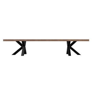 Banc de table chêne massif pieds croisés 200 cm OKA
