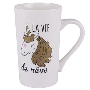 Mug XL licorne "La vie de rêve"