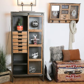 Meuble d'apothicaire 6 tiroirs LAMPHUN