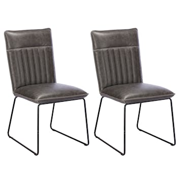 Chaise de salle à manger gris used OKA (lot de 2)