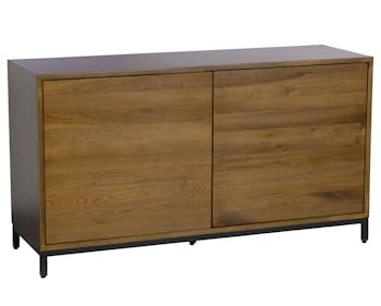 Petit buffet en chêne massif et métal HUDSON