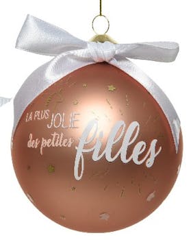 Boite cadeau boule de Noël "Fille"