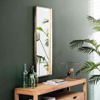 Miroir rectangulaire doré 40x100 NIAGARA