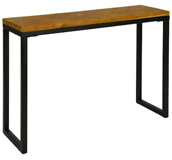 Console en bois recyclé motif chevron MALANG