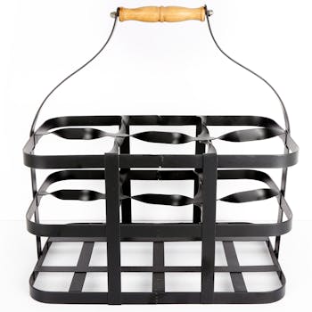 Casier à bouteilles 6 compartiments à anse