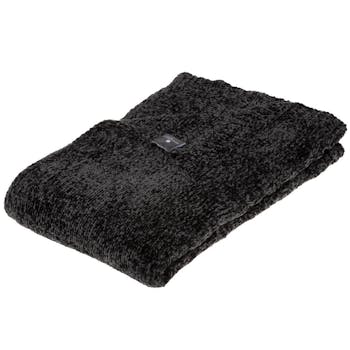 Plaid chenillé gris