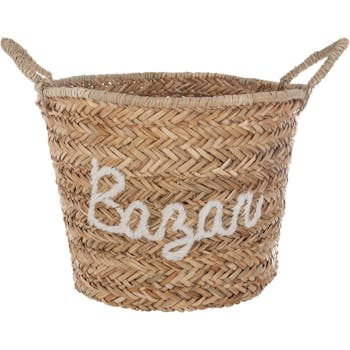 Panier de rangement enfant en osier couleur blanche