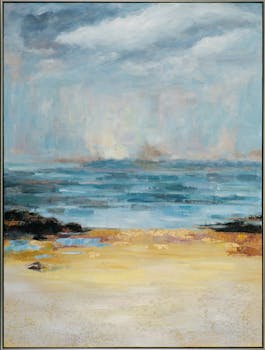 Tableau bord de mer style impressionniste