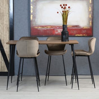 Mange-debout effet bois brun 140 cm HELSINKI