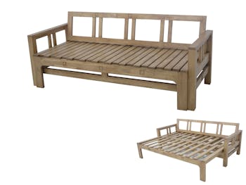 Canapé Hévéa 200x80x80cm TESSA