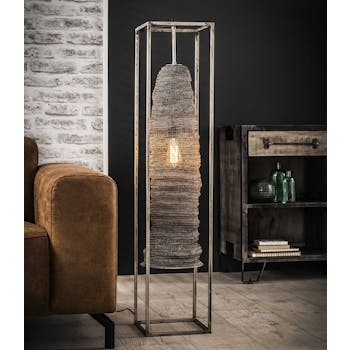 Lampadaire industriel maille structure rectangle