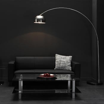 Lampadaire arc nickel mat RALF