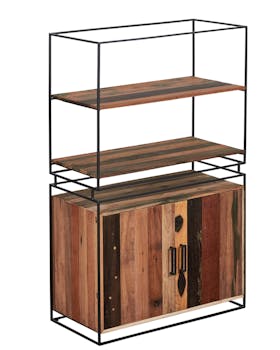 Vaisselier bois 2 portes bois recyclé SAMPAN