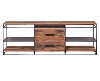 Meuble TV 2 tiroirs bois recyclé SAMPAN