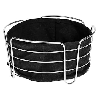 Panier acier tissu noir 25 cm