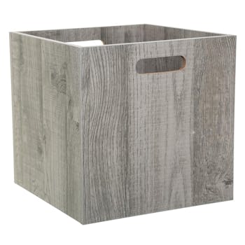 Boite de rangement en bois grisé 31 cm