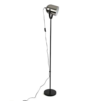 Lampadaire contemporain métal brillant