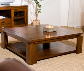 Table basse double plateau 90x90cm LOLA