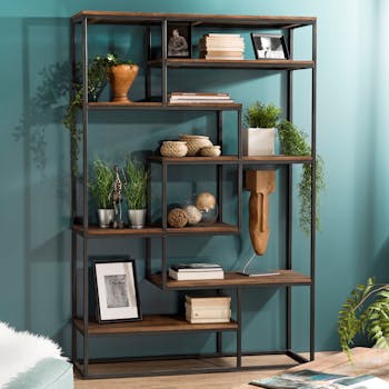 Etagère destructurée teck recyclé SWING